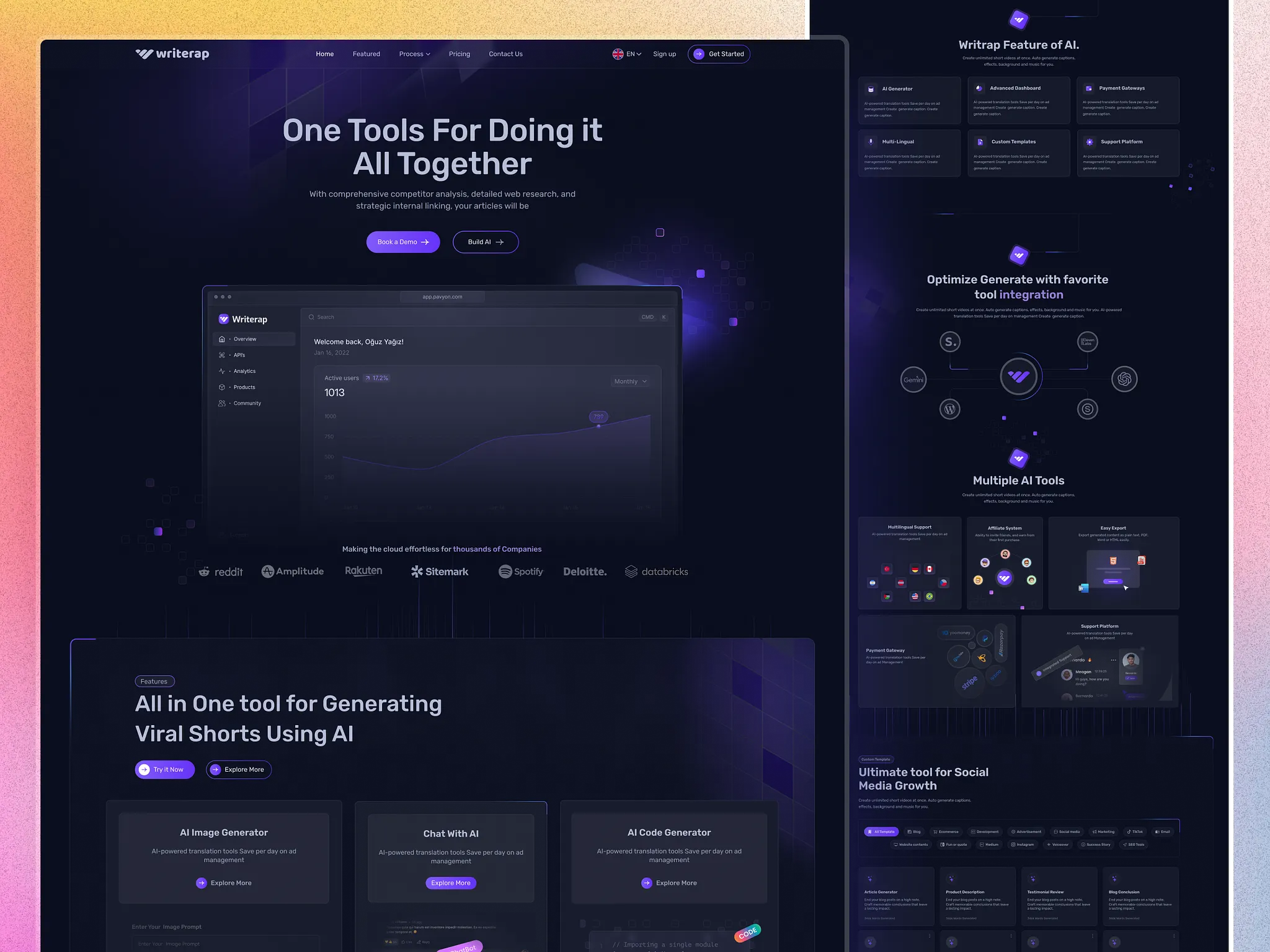 Landing Page for WriteRap
